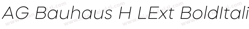 AG Bauhaus H LExt BoldItalic字体转换